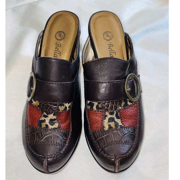 Bella Vita Patchwork Leather Mules - Women's Size 6 1/2 M - Picture 2 of 11